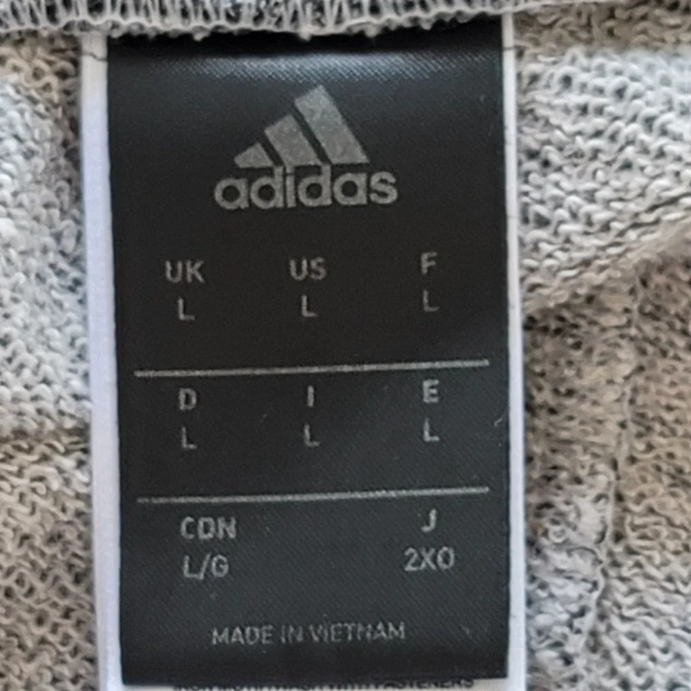 Adidas Jogger‎ Pants Mens Large Gray Space Dye Ankle Zip Athletic Sweatpants